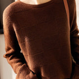 Casual Versatile Soft Textured Knit Sweater