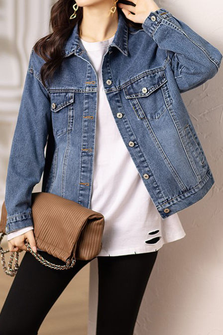 Early Autumn Casual Versatile Denim Jacket - liwisi