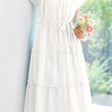 Casual Ruffle Edge Cake Dress