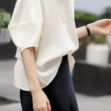 Round Neck Dolman Sleeve T-Shirt - 3 Colors Available