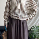 Casual Striped Lightweight Linen Sun-Protective Shirt - liwisi