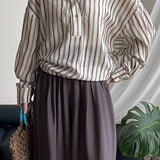 Casual Striped Lightweight Linen Sun-Protective Shirt - liwisi