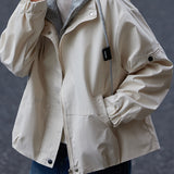 Casual Fake Two-Piece Spliced Hooded Long Sleeve Jacket