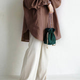 Stand Collar Drop Shoulder Linen Tunic - 6 Colors Available