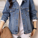 Early Autumn Casual Versatile Denim Jacket - liwisi