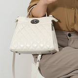 Diamond Pattern Feminine Kelly Bag - 4 Colors Available