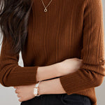 Early Autumn Versatile Semi-High Neck Base Shirt - liwisi