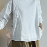 Round Neck Side Drawstring Sweatshirt - 3 Colors Available
