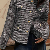 Exquisite Elegant Versatile Crew Neck Coat