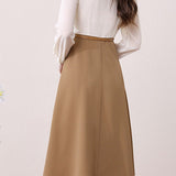 Elegant Crew Neck Vertical Pleat Long‑Sleeve Spliced Dress