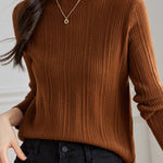 Early Autumn Versatile Semi-High Neck Base Shirt - liwisi