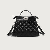 Diamond Pattern Feminine Kelly Bag - 4 Colors Available