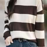 Casual Versatile Striped Knit Top