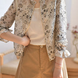 Fresh Floral Ruffled Lace Spliced Jacket