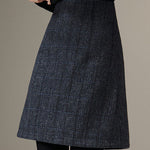 Casual Plaid A-Line Midi Skirt - liwisi