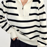 High Neck Zip Knit