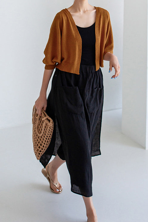 Effortless Side Slit Long Skants - 2 Colors Available - liwisi