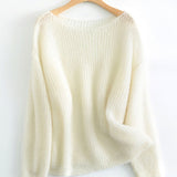 Round Neck Lace Knit Top - 5 Colors Available