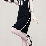 Exquisite Temperament Peter Pan Collar Bow Tie Dress