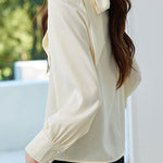 Elegant Stand Collar Bow Shirt - liwisi