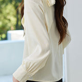 Elegant Stand Collar Bow Shirt - liwisi