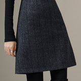 Casual Plaid A-Line Midi Skirt - liwisi