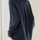 Minimalist Office Wide V-Neck Blouse
