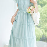 Casual Ruffle Edge Cake Dress