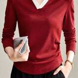Johnny Collar Simple Design Long Sleeve Knit - 4 Colors Available