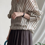 Casual Striped Lightweight Linen Sun-Protective Shirt - liwisi