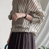Casual Striped Lightweight Linen Sun-Protective Shirt - liwisi