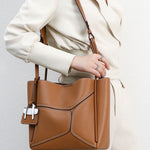 Simple Office Spliced Large-Capacity Tote Bag - liwisi