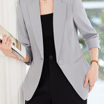 Casual Thin Seven-Point Sleeve Blazer - liwisi