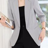 Casual Thin Seven-Point Sleeve Blazer - liwisi