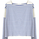 スクエアネック切替デザインボーダーTシャツ　3色入 - liwisi
