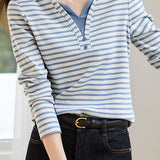 Early Autumn Versatile Fake Two-Piece Knit Top
