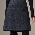Casual Plaid A-Line Midi Skirt - liwisi