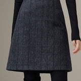 Casual Plaid A-Line Midi Skirt - liwisi