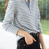 Early Autumn Versatile Fake Two-Piece Knit Top