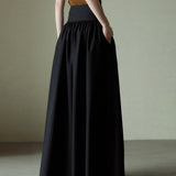 High-Waist Maxi Gathered Skants - 2 Colors Included