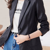 Montgomery Collar Leather Tailored Jacket - 2 Colors Available