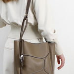 Simple Office Spliced Large-Capacity Tote Bag - liwisi