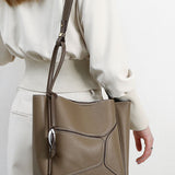Simple Office Spliced Large-Capacity Tote Bag - liwisi