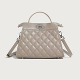 Diamond Pattern Feminine Kelly Bag - 4 Colors Available