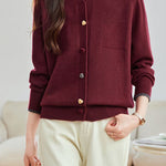 Minimalist Stylish Color-Block Knit Cardigan - liwisi