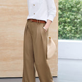 Elegant Commuter Lapel Half-Placket Knit T-Shirt