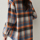 Early Autumn Stylish Casual Checkered Sleeve Shirt - liwisi