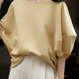 Round Neck Dolman Sleeve T-Shirt - 3 Colors Available