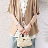 Casual Spliced Color Contrast Fake Two-Piece Short Sleeve Blouse