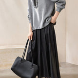 Exquisite Casual Mock Neck Spliced Fake Two-Piece Long Sleeve Sweatshirt